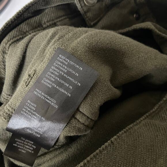 Free People Kyo Pants Corduroy Button Fly Olive Green - Size 4 - Picture 8 of 8